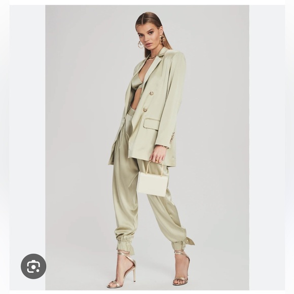 Retrofete Jackets & Blazers - Retrofete Women's Silk Suit in Sage (rare piece - full suit)